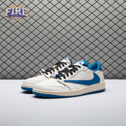 Jordan 1 Retro Low OG SP Fragment x Travis Scott Sail Military Blue DM7866-104 Unisex
