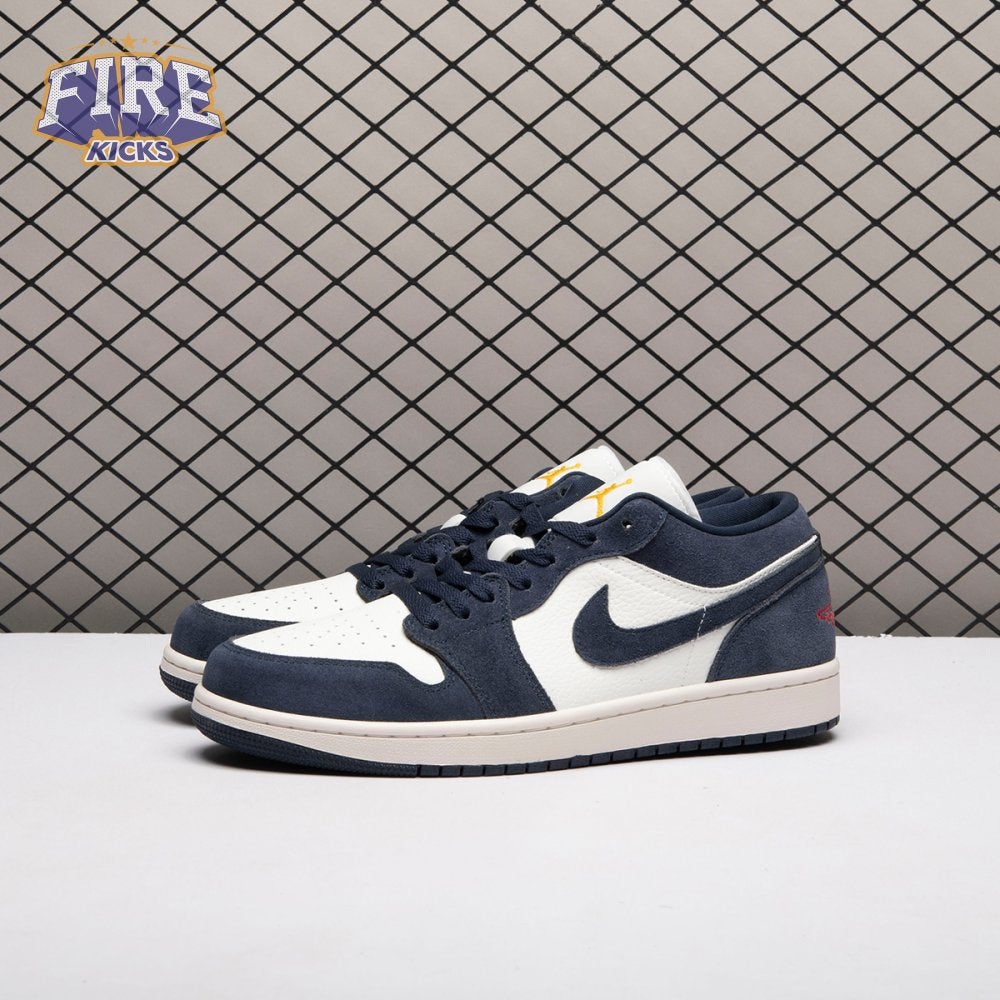 Jordan 1 Low SE Obsidian Suede IO7448-400 Unisex