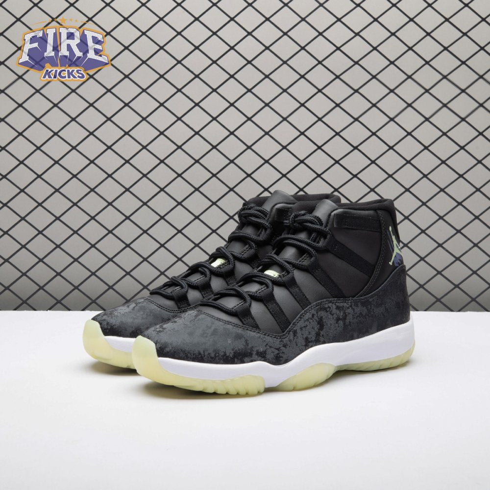 Jordan 11 Retro Black Barely Volt IB1378-001 Unisex