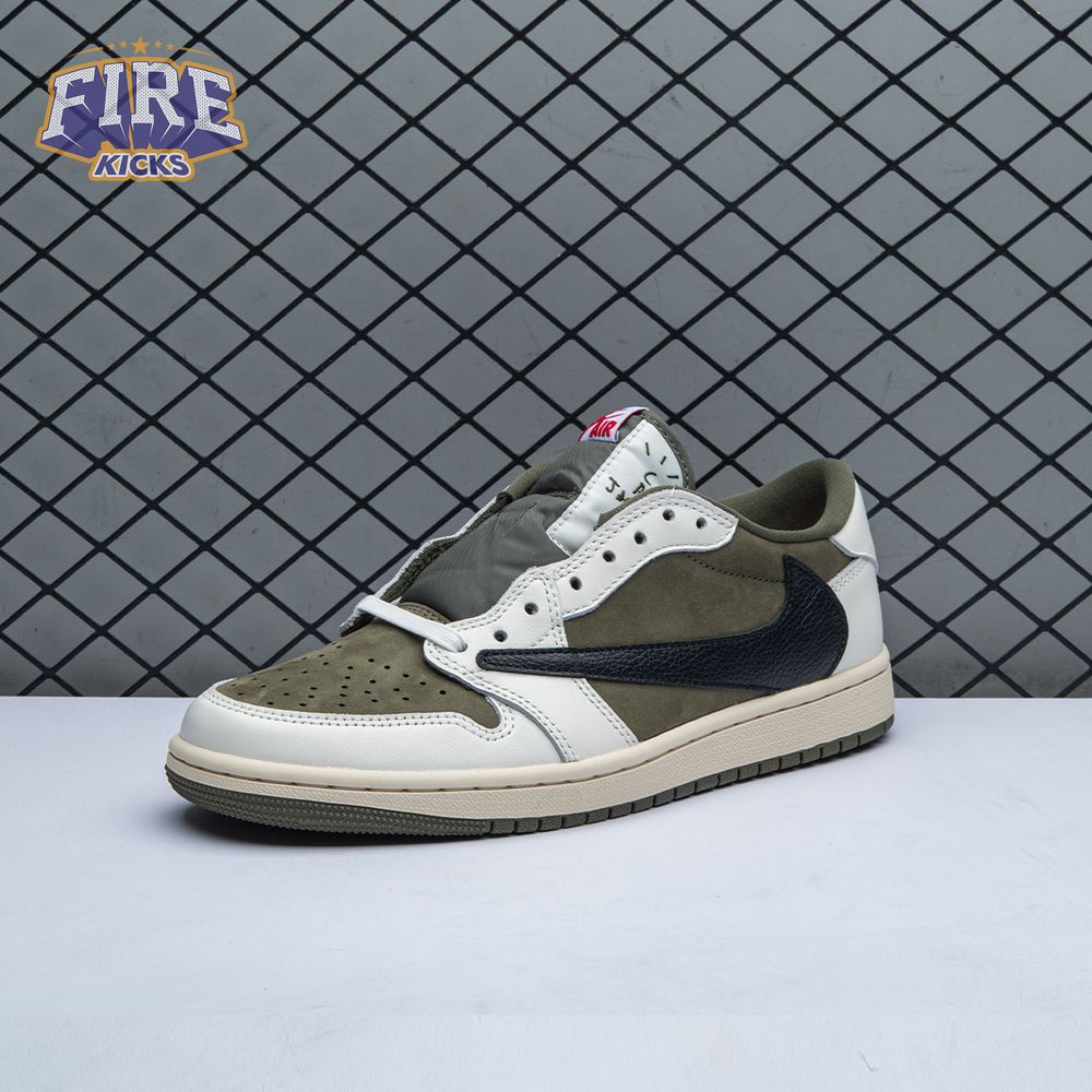 Travis Scott x Air Jordan 1 Low OG Medium Olive DM7866 200 Unisex