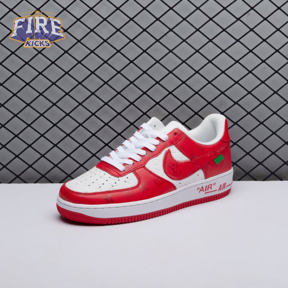 Nike Air Force 1 Low By Virgil Abloh White Red Men's