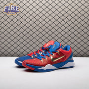 Nike Zoom Kobe 7 RLX Red Blue Metallic Gold 488371-406 Men's