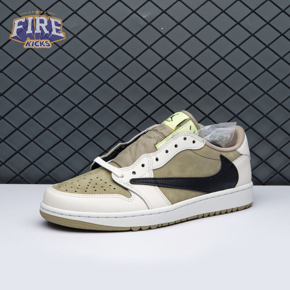 Jordan 1 Retro Low Golf Travis Scott Neutral Olive FZ3124-200 Unisex