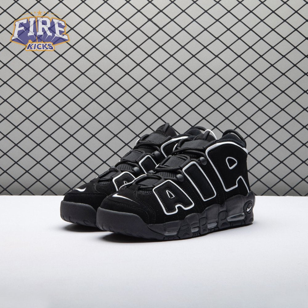 Nike Air More Uptempo Black White 414962-002 Unisex
