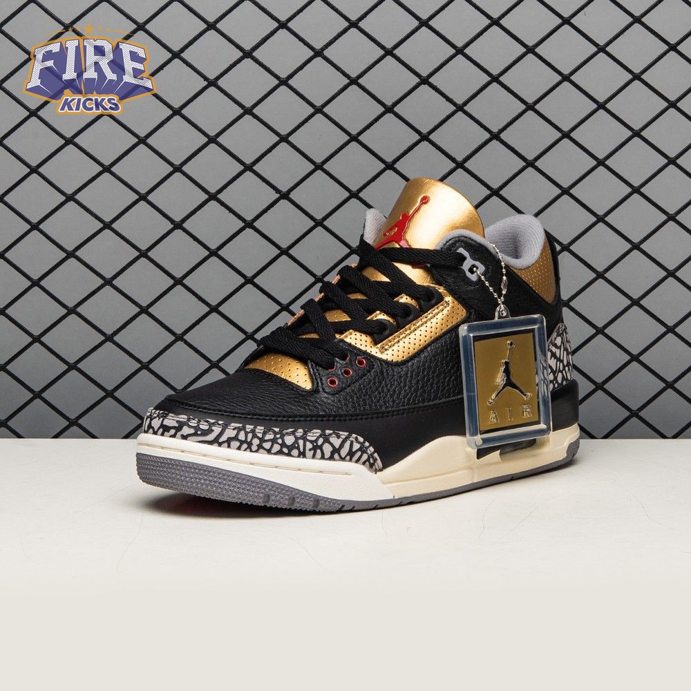Air Jordan 3 Black Gold Men's