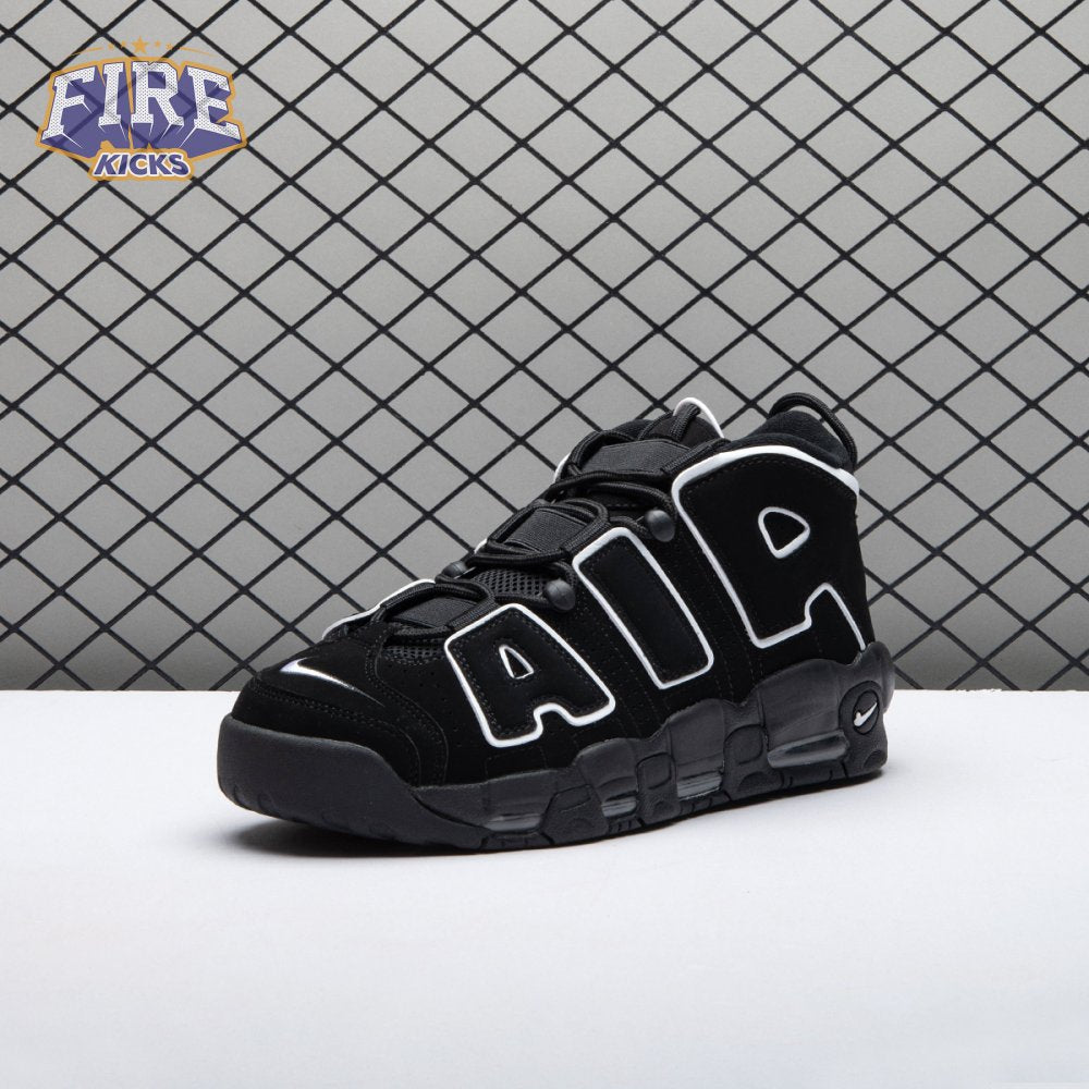 Nike Air More Uptempo Black White 414962-002 Unisex
