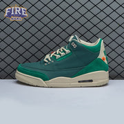 Air Jordan 3 Retro Bicoastal Black Malachite Fossil FZ7974-300 Unisex