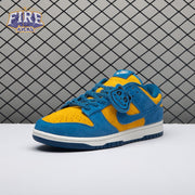 Nike Dunk Low SE Panda-Monium Court Blue Yellow Ochre Suede IH7648-700 Unisex