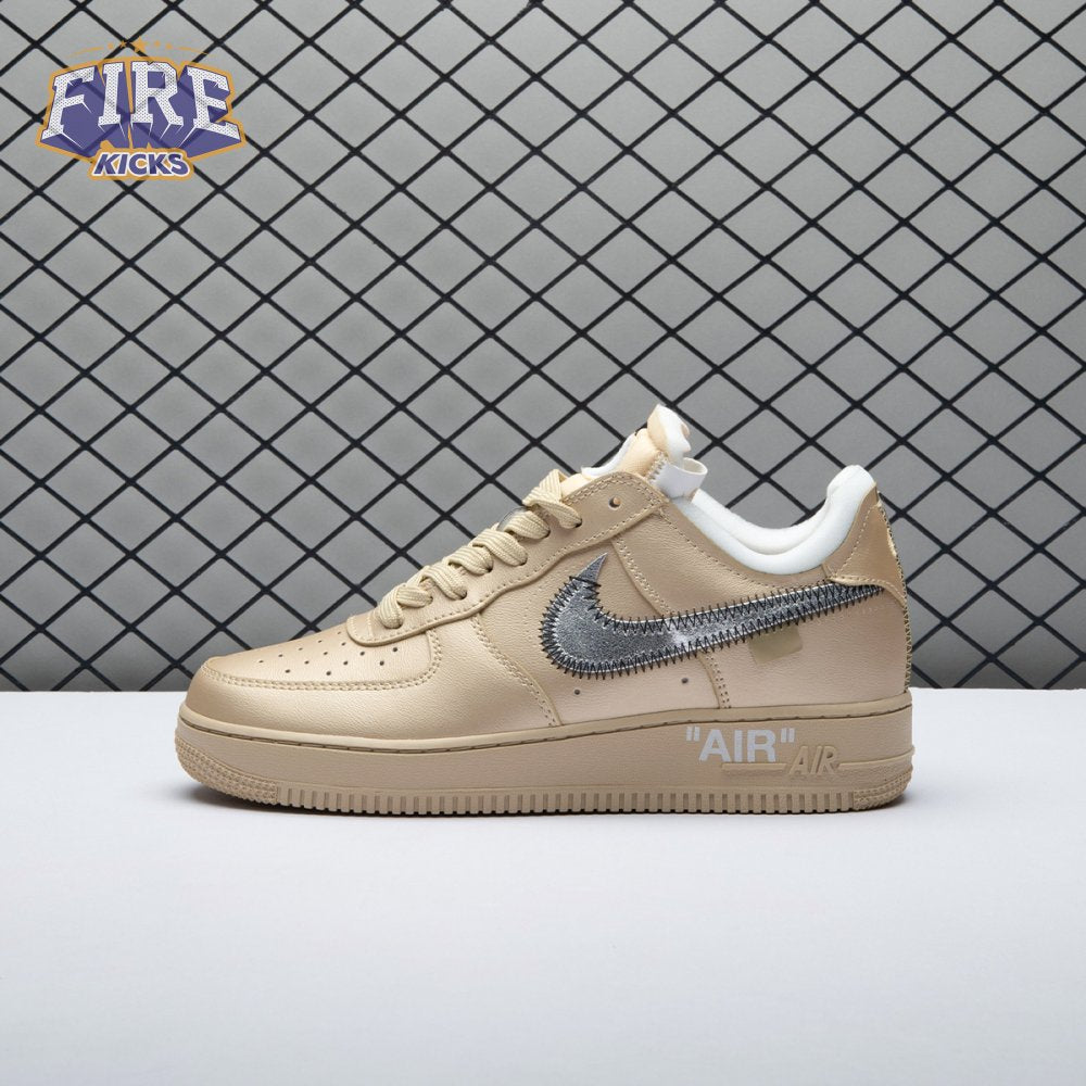 Off-White x Nike Air Force 1 07 Low Metal Gold OW Silver DX1419-900 Unisex