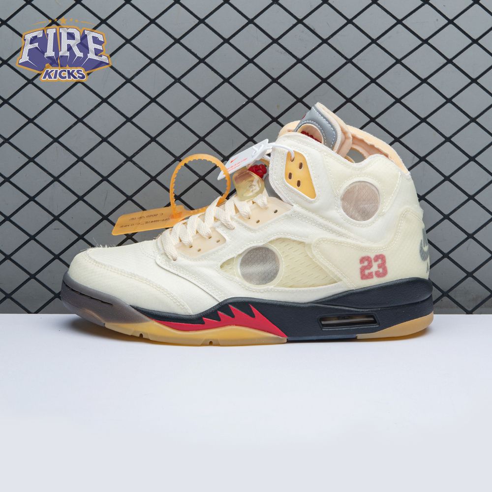 OFF-WHITE x Air Jordan 5 "Sail" Men's