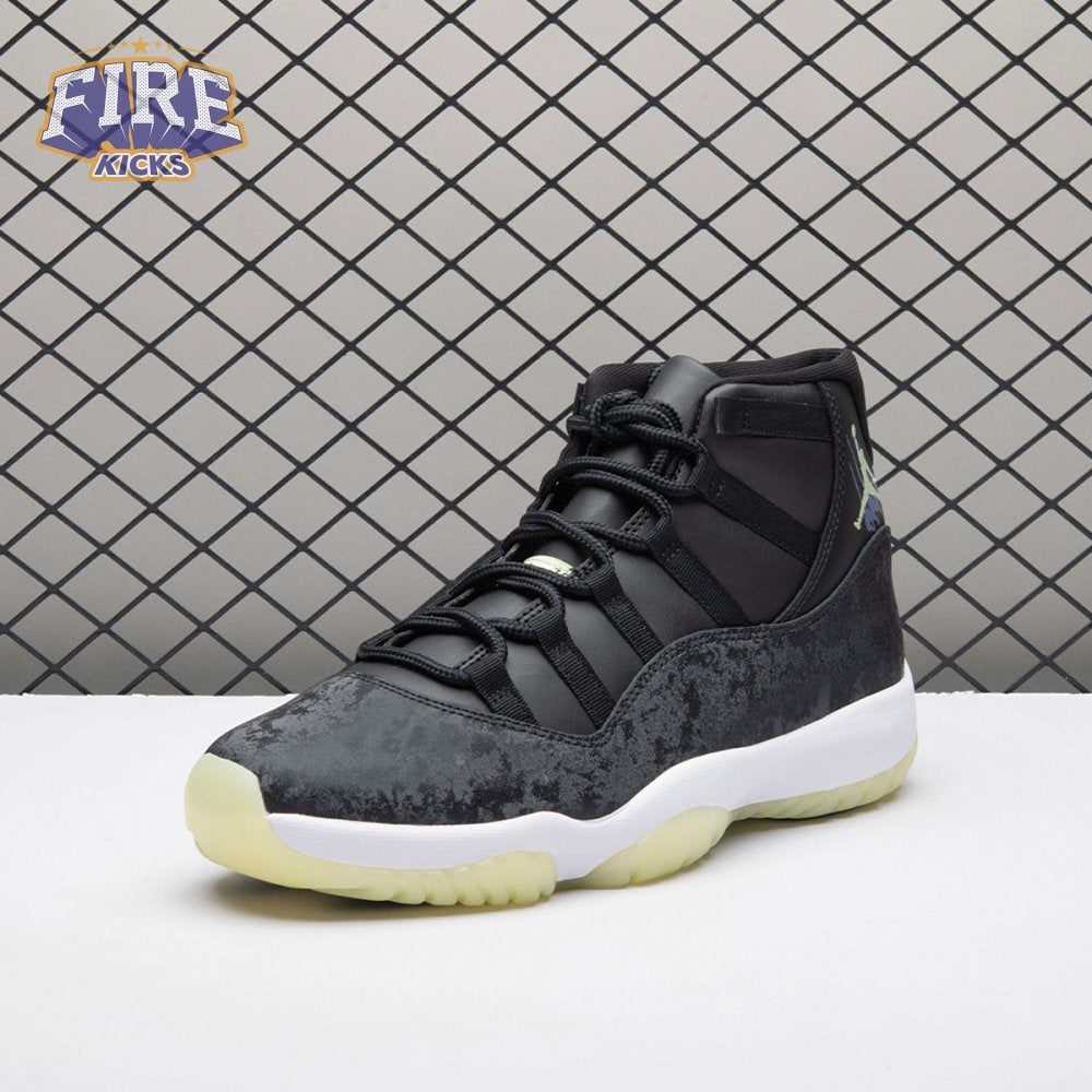 Jordan 11 Retro Black Barely Volt IB1378-001 Unisex