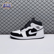 Air Jordan 1 Mid White Black Unisex