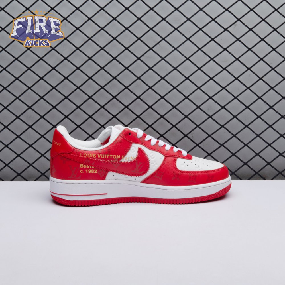 Nike Air Force 1 Low By Virgil Abloh White Red Men's