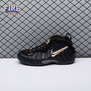 Nike Air Foamposite Pro Black Metallic Gold 624041-009 Unisex