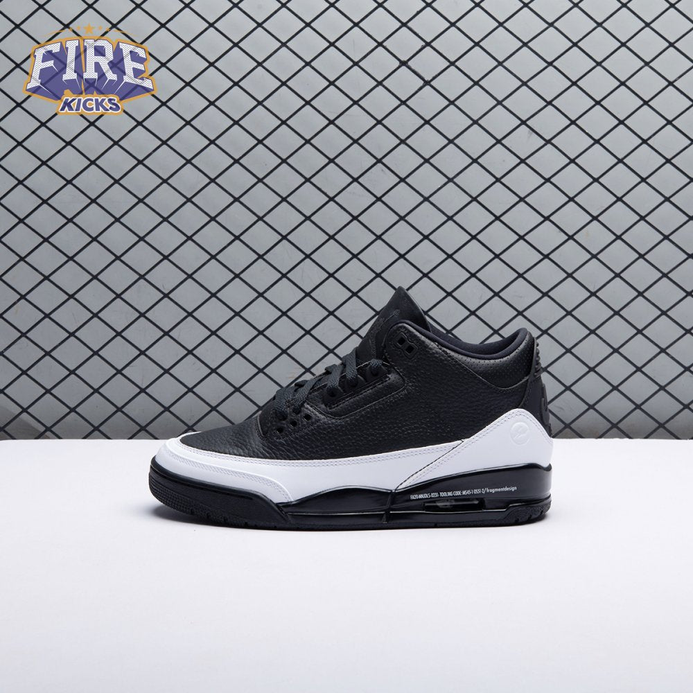 Jordan 3 x Fragment Design Black White DA3595 001 Men's