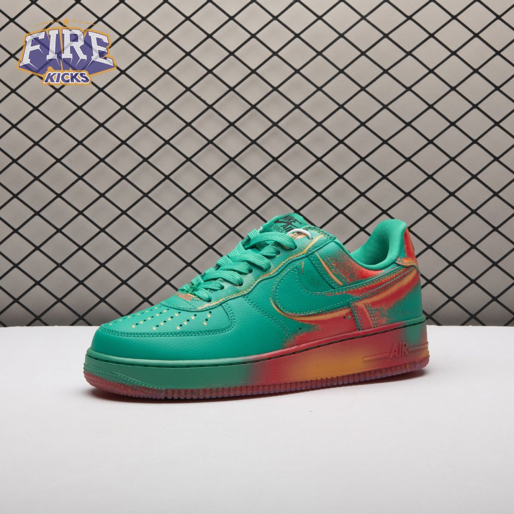 Nike Air Force 1 Low '07 Stadium Green Crimson IB6834-300 Unisex