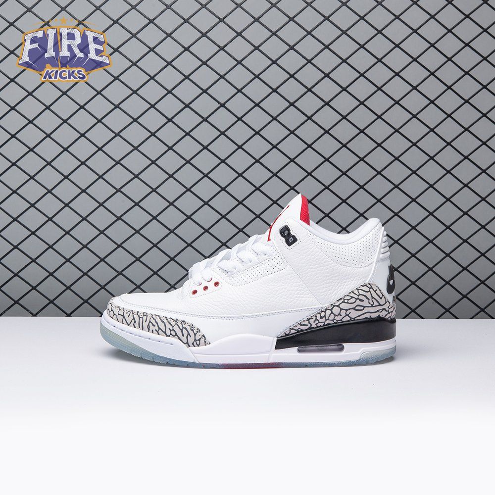 Jordan 3 Retro Free Throw Line White Cement 923096-101 Men's