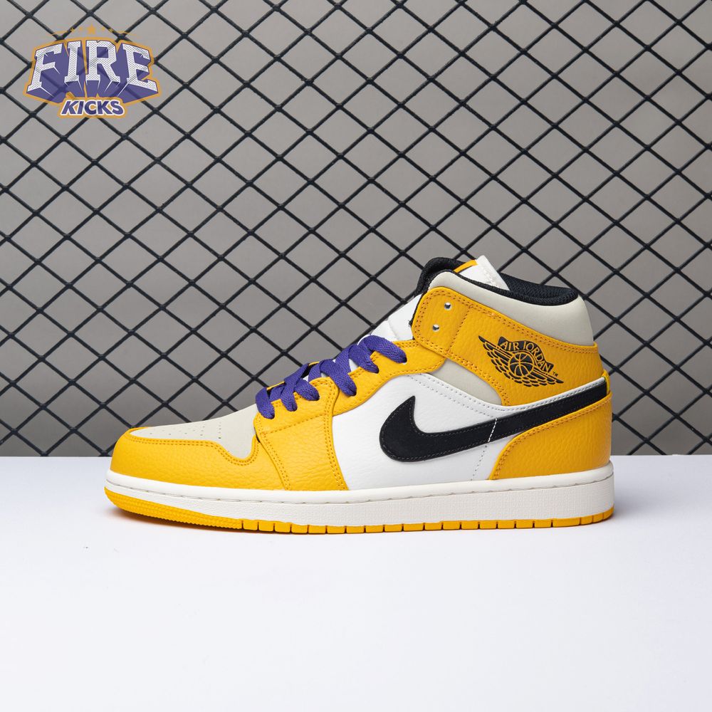 Air Jordan 1 Mid SE Lakers 852542-700 Unisex