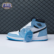 Jordan 1 Retro High White University Blue Black Unisex