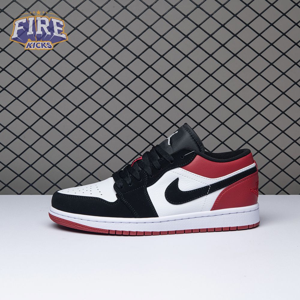 Jordan 1 Low Black Toe 553558-116 Unisex