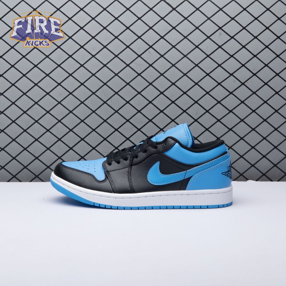 Jordan 1 Low Black University Blue 553558-041 Unisex