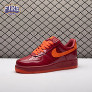Nike Air Force 1 Low Patent Leather Dark Team Red Safety Orange IO4489-601 Unisex