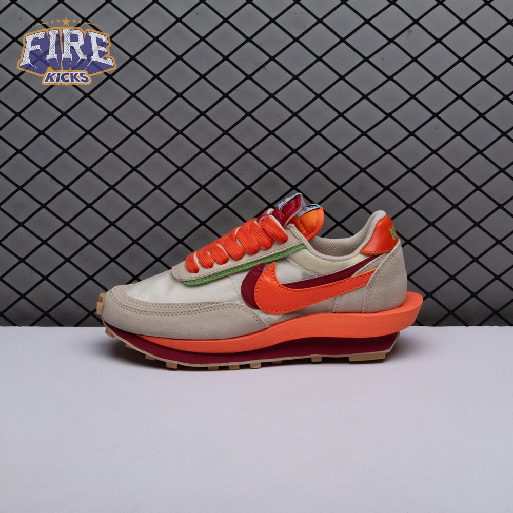 Nike LD Waffle CLOT Kiss of Death Net Orange Blaze DH1347-100 Unisex