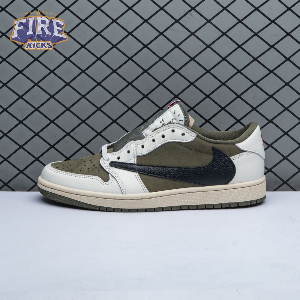 Travis Scott x Air Jordan 1 Low OG Medium Olive DM7866 200 Unisex
