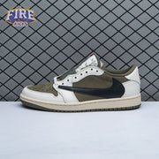 Travis Scott x Air Jordan 1 Low OG Medium Olive DM7866 200 Unisex
