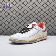 OFF-WHITE x Jordan 2 Retro Low SP White Red Unisex