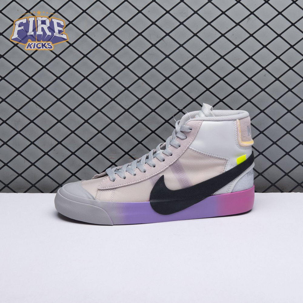 Nike Blazer Mid Off-White Wolf Grey Serena Queen AA3832-002 Unisex