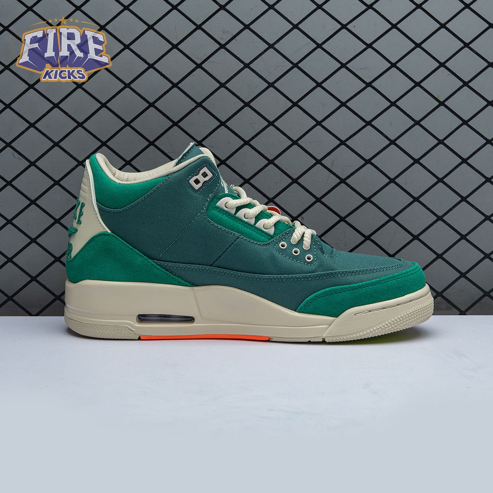 Air Jordan 3 Retro Bicoastal Black Malachite Fossil FZ7974-300 Unisex