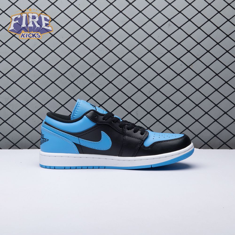 Jordan 1 Low Black University Blue 553558-041 Unisex