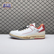 OFF-WHITE x Jordan 2 Retro Low SP White Red Unisex