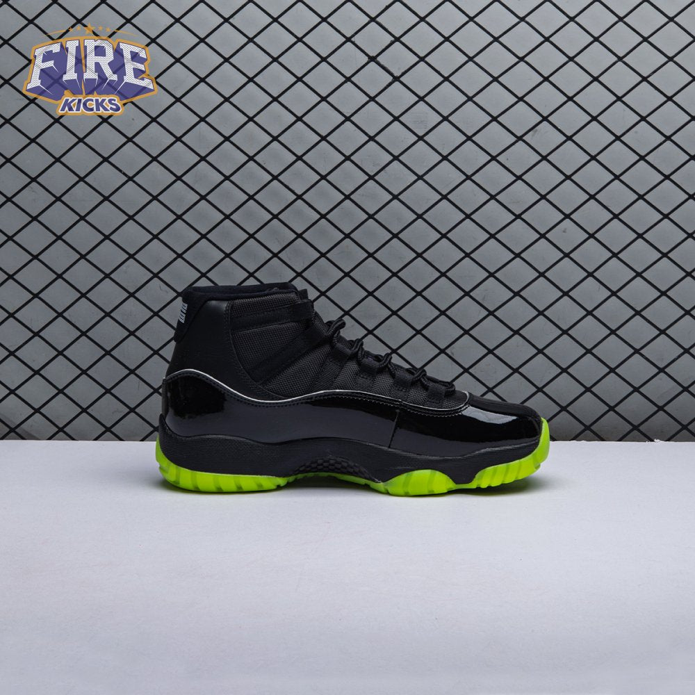 Air Jordan 11 GS Black Barely Volt Men's
