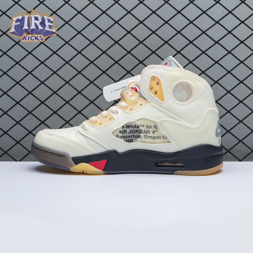 OFF-WHITE x Air Jordan 5 "Sail" Men's