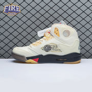 OFF-WHITE x Air Jordan 5 "Sail" Men's