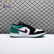 Jordan 1 Low White Black Mystic Green 553558-113 Unisex