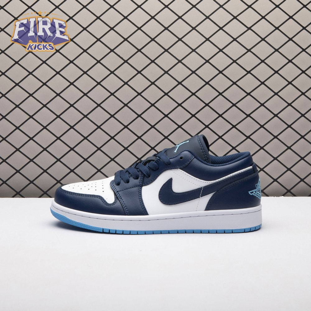 Jordan 1 Low Midnight Navy University Blue 553558-404 Unisex