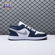 Jordan 1 Low Wolf Grey Midnight Navy 553558-141 Unisex