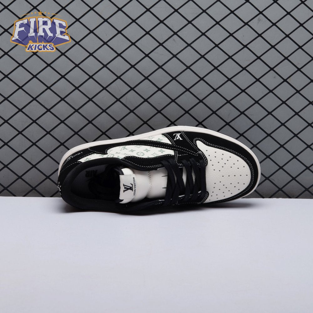 Travis Scott x Fragment Design x Air Jordan 1 Low OG SP Black Off White Grey LX1988-200 Unisex
