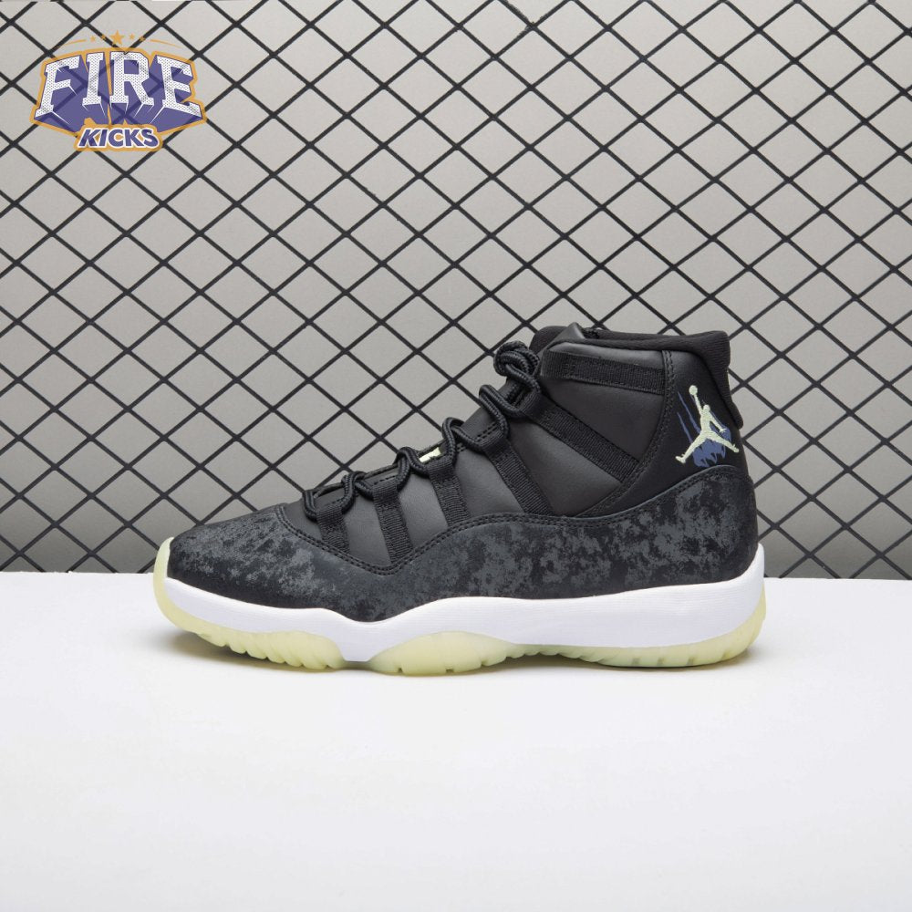 Jordan 11 Retro Black Barely Volt IB1378-001 Unisex