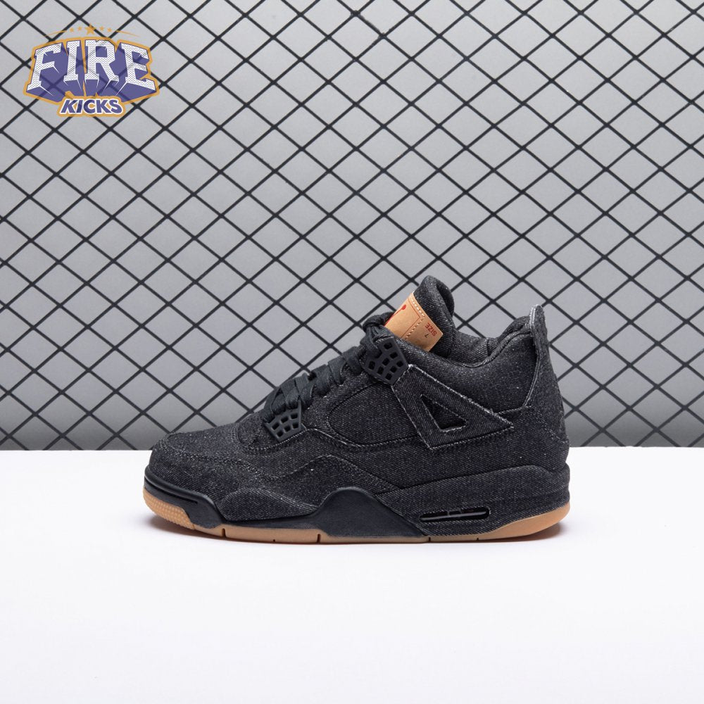 Jordan 4 Retro Levi's Black Men's