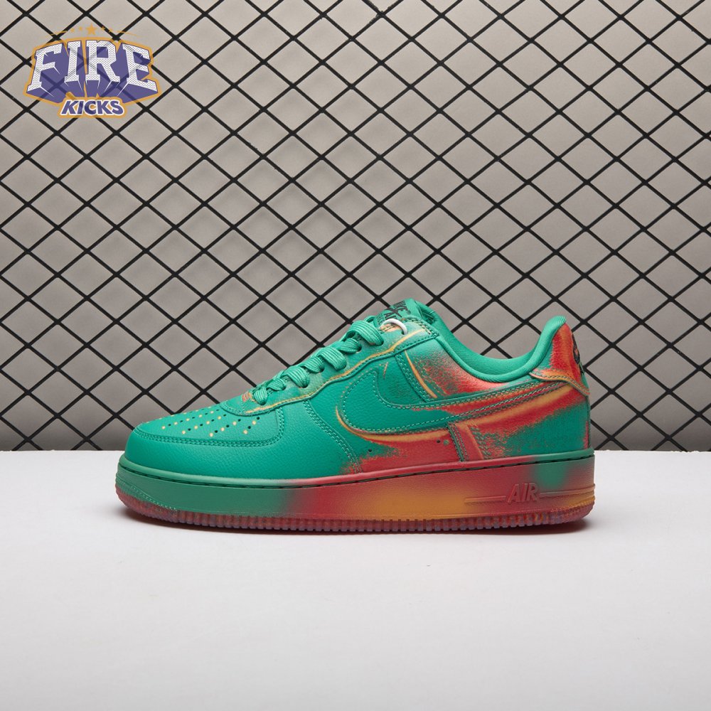 Nike Air Force 1 Low '07 Stadium Green Crimson IB6834-300 Unisex