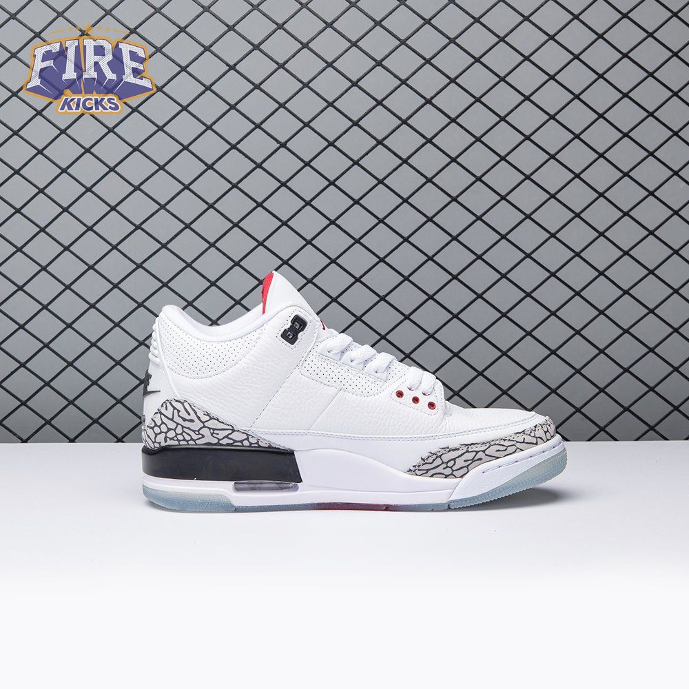 Jordan 3 Retro Free Throw Line White Cement 923096-101 Men's