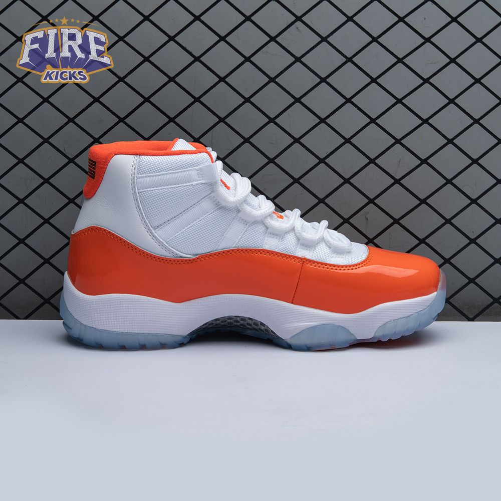 Air Jordan 11 Retro High 72-10 White Orange Men's