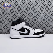 Air Jordan 1 Mid White Black Unisex