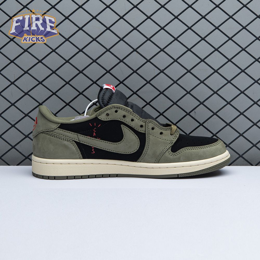 Travis Scott x Air Jordan 1 Low OG Black Olive DM7866-001 Unisex