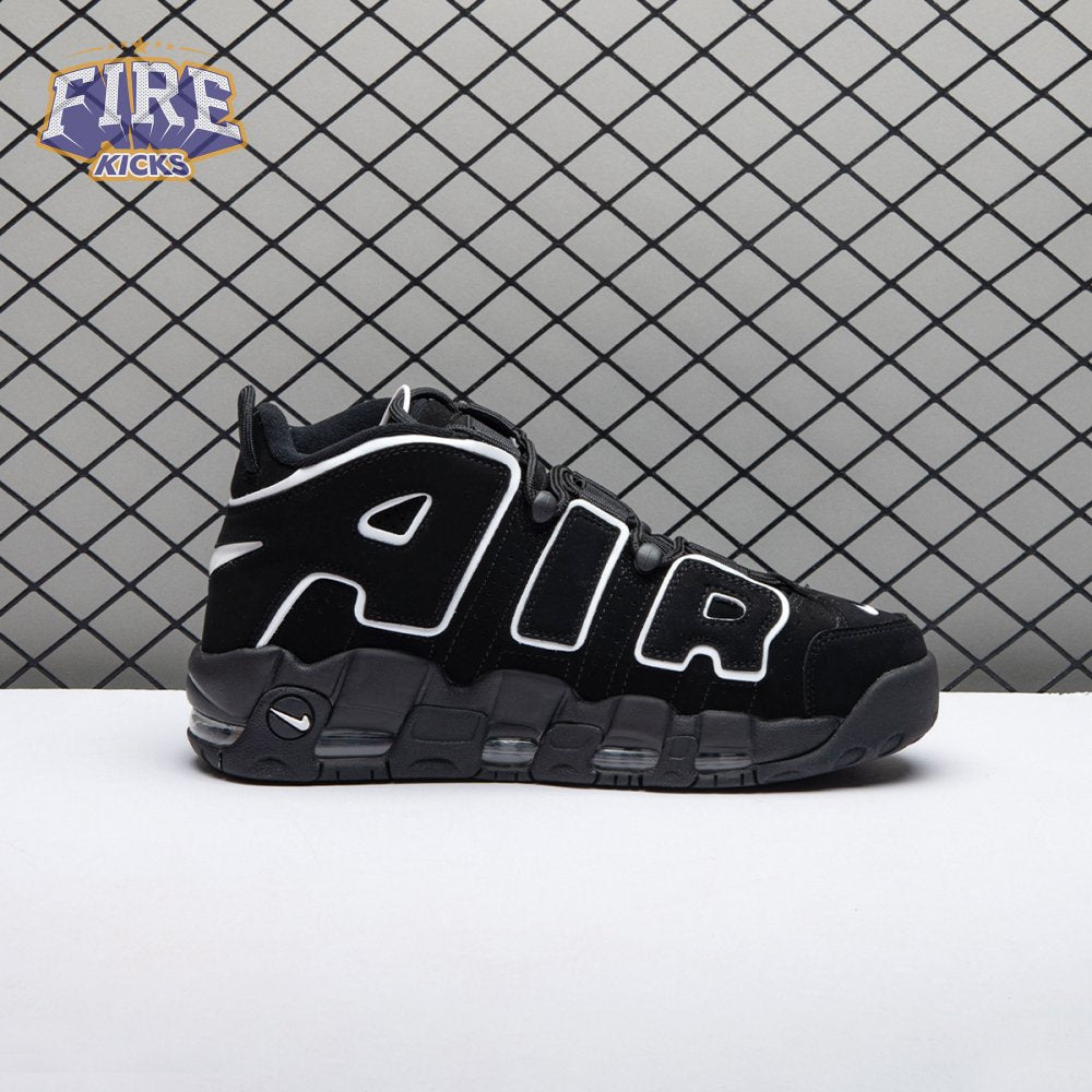 Nike Air More Uptempo Black White 414962-002 Unisex