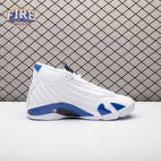 Jordan 14 Retro White Hyper Royal 487471-104 Men's
